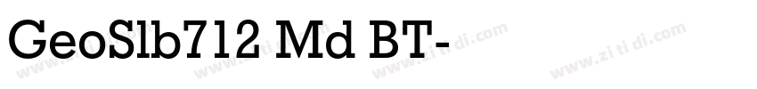 GeoSlb712 Md BT字体转换